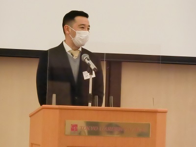 次回当番会社　株式会社徳寿工作所　代表取締役社長　谷本秀斗様　ご挨拶